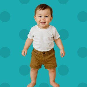 George Toddler Boy Shorts | Khaki Brown Cotton Shorts 18–24M | Casual Everyday